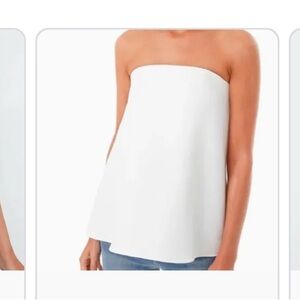Tuckernuck White Strapless Blouse